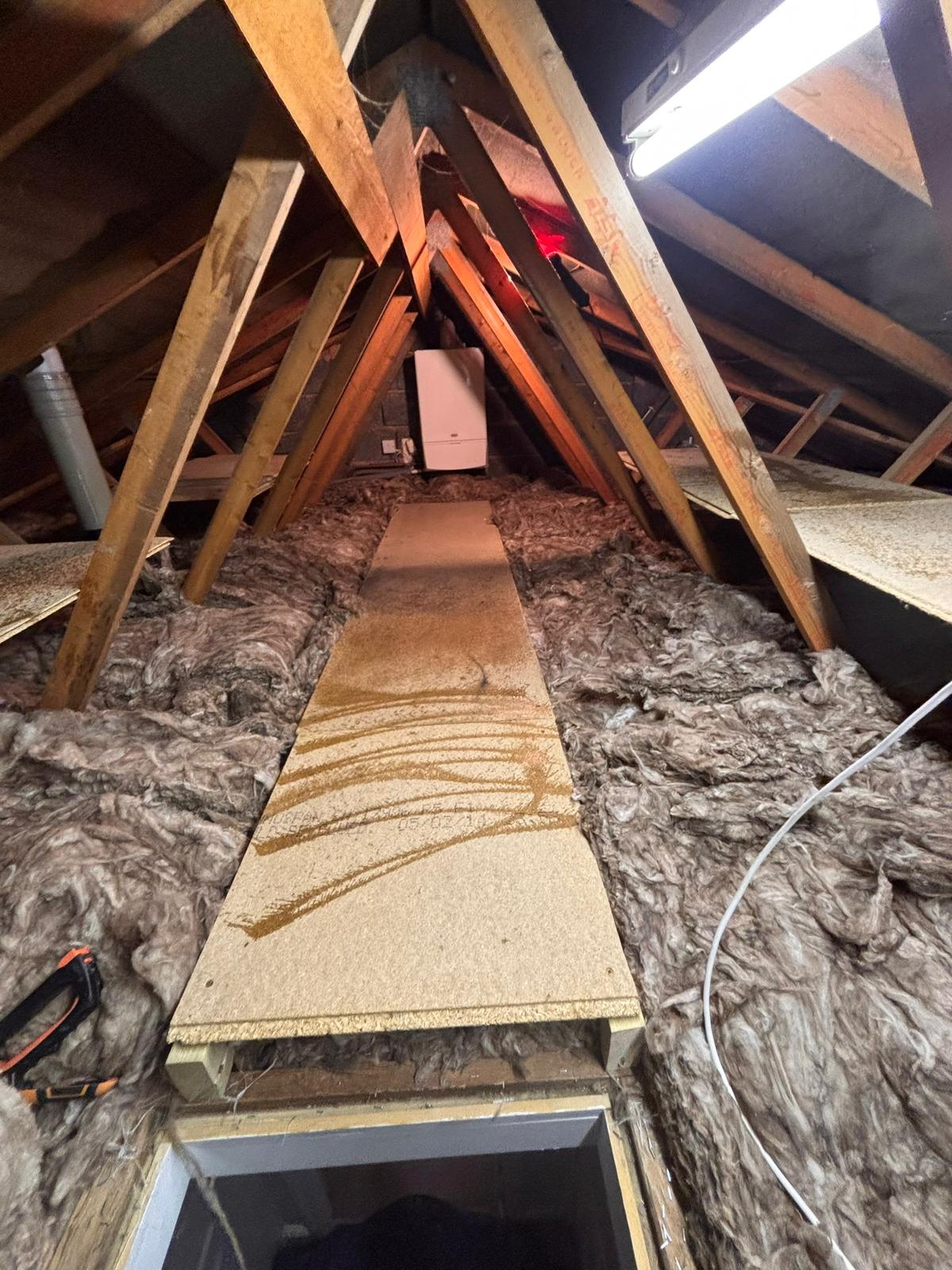 Insulation work in progress